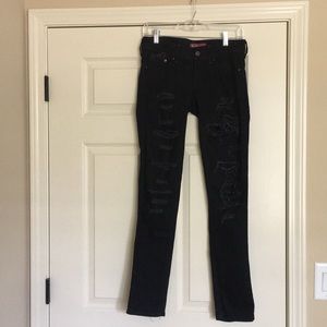 Black ripped jeans, Fit & Sqin